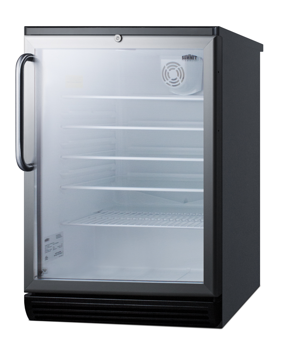 Commercially listed 5.5 cu.ft. counter height beverage center in a 24